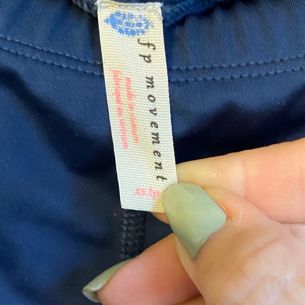 FP Movement by Free People like new Navy Leggings with yellow and gray Stripes - Picture 8 of 8